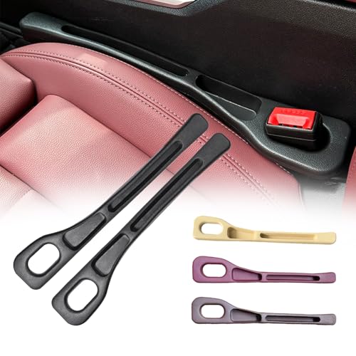 SIGANDG Car Seat Gap Filler Organizer Universal Aufbewahrungsbox für Autositze 2024 Neuest Autositz Gap Organizer Storage Box für Kleinigkeiten Handys Seat Gap(Schwarz, 2 Stück) von SIGANDG