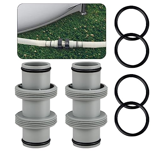 SIGANDG Pool Schlauchverbinder 38mm,Pool Anschlussset 38mm,Pool-Schlauchverbinder für Ø 38 mm Schlauch,Poolschlauch Adapter für Intex/Coleman (2 PCS) von SIGANDG