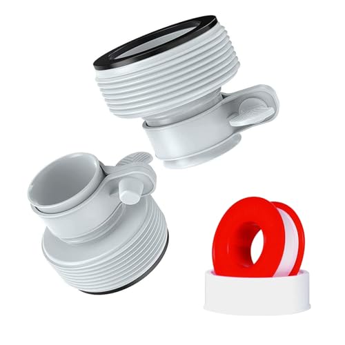 SIGANDG Poolschlauch Adapter,Pool Adapter B,Schlauchadapter Pool,Poolschlauch Verbinder,1,25-1,5 Zoll Pool Schlauchverbinder,Adapter Type B für Intex Pools zum Verschrauben Pools Zubehör (2 Stück) von SIGANDG