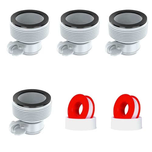 SIGANDG Poolschlauch Adapter,Pool Adapter B,Schlauchadapter Pool,Poolschlauch Verbinder,1,25-1,5 Zoll Pool Schlauchverbinder,Adapter Type B für Intex Pools zum Verschrauben Pools Zubehör (4 Stück) von SIGANDG