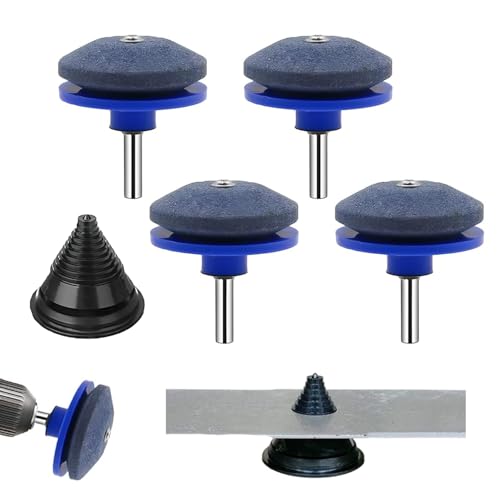 SIGANDG Schärfer für stumpfe Klingen von Rasenmähern Messerschärfer Rasenmäher Inklusive Klingenauswuchtung für jede elektrische Handbohrmaschine und Gartengeräte(5 Stück) von SIGANDG