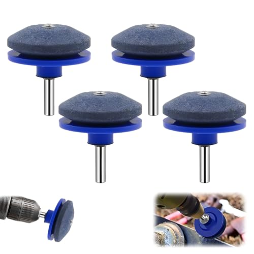 SIGANDG Schärfer für stumpfe Klingen von Rasenmähern Messerschärfer Rasenmäher Messerschärfer Rasenmäher für jede elektrische Handbohrmaschine und Gartengeräte(Blau 4Pcs) von SIGANDG