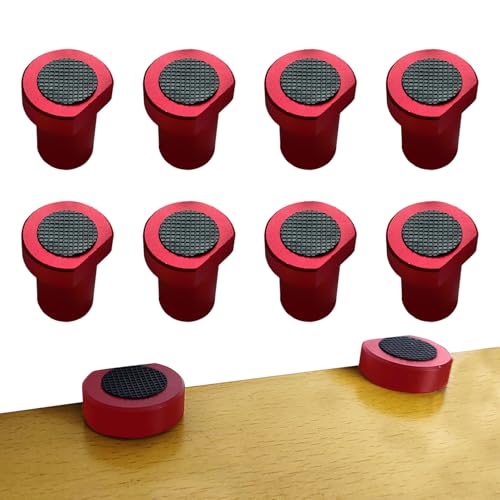 Sigandg Lot von 8 Aluminiumlegierungsketten, fester Ausrüstung für Holzarbeitsbücher, Anpassung an 19/20 mm Hundelöcher (rot, 20 mm) von SIGANDG