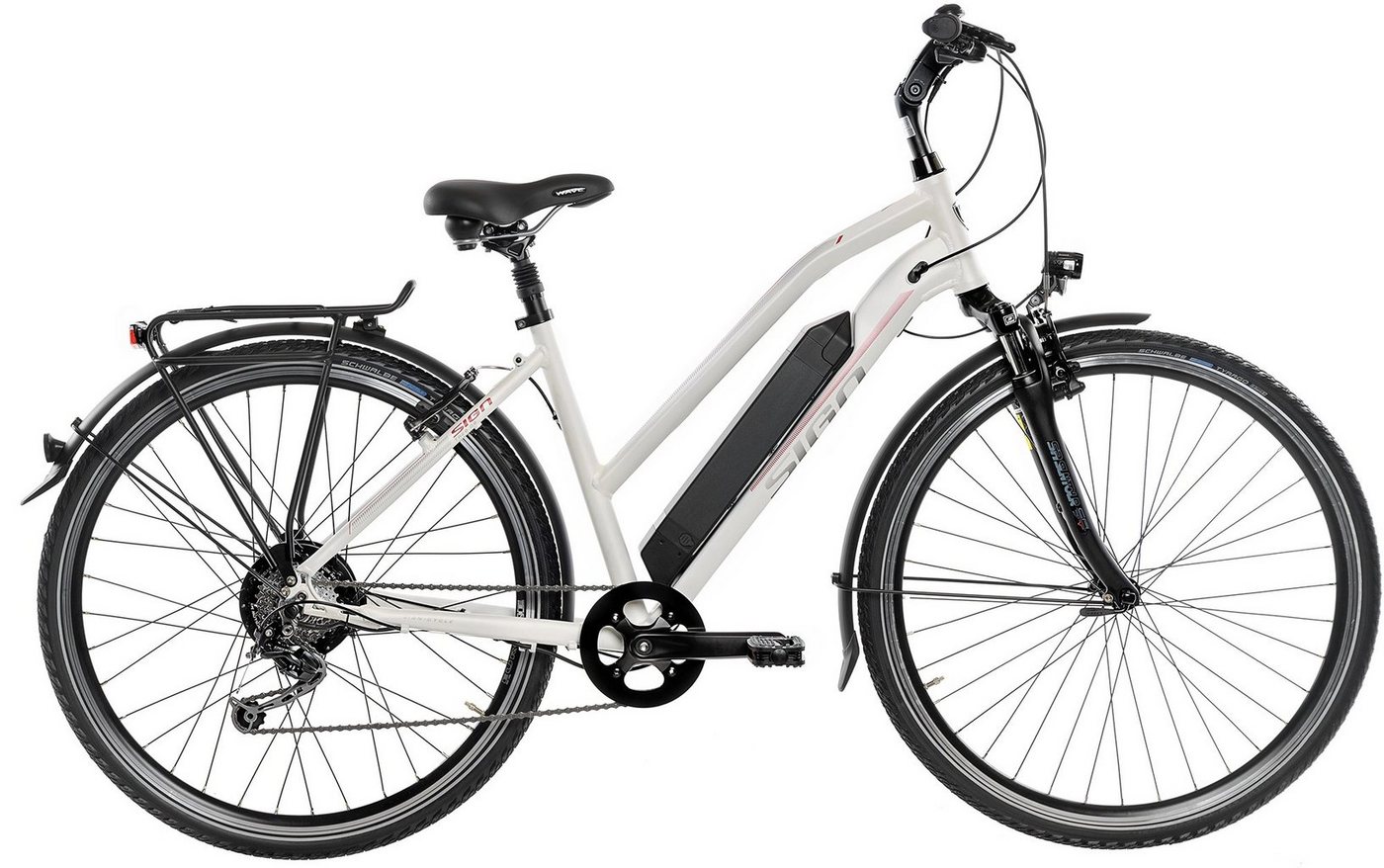 SIGN E-Bike, 8 Gang Shimano Shimano Deore Schaltwerk, Kettenschaltung, Heckmotor, 418 Wh Akku von SIGN