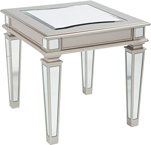 Signature Design by Ashley - Tessani Contemporary Rectangular End Table, Silver von SIGNATURE DESIGN BY ASHLEY