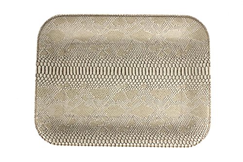 SIGNATURE HOME COLLECTION Tablett, Kunstleder, beige, 44 x 33 x 3 cm von SIGNATURE HOME COLLECTION