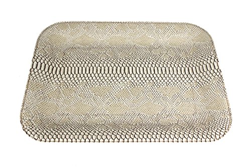 SIGNATURE HOME COLLECTION Tablett, Kunstleder, beige, 33 x 25 x 2 cm von SIGNATURE HOME COLLECTION