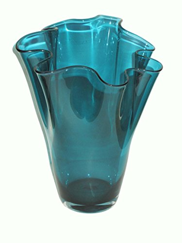 SIGNATURE HOME COLLECTION Glasvase mundgeblasen Dekovase Blumenvase türkis, Glas, 21 x 21 x 30 cm von SIGNATURE HOME COLLECTION