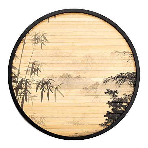 SIGNATURE HOME COLLECTION Wandbild Bambus bemalt, schwarz, Natur, 60 cm von SIGNATURE HOME COLLECTION