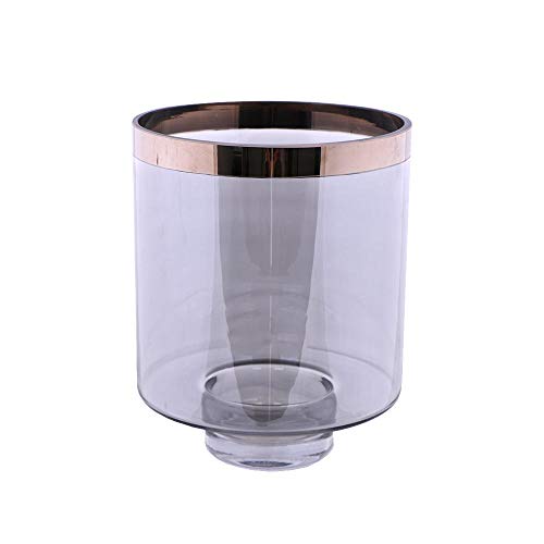 SIGNATURE HOME COLLECTION Windlicht Glas, grau, Gold, 20 cm von SIGNATURE HOME COLLECTION