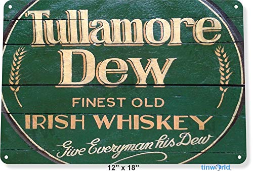 SIGNCHAT Blechschild Tullamore Dew Irish Whiskey Store Brew Beer Likörgeschäft Bar Pub A658 Metall-Blechschild 20,3 x 30,5 cm von SIGNCHAT