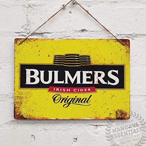 SIGNCHAT Bulmers Cider Irish Cyder Vintage Blechschild Metalldekor Metallschild Wand Metall Blechschild 20,3 x 30,5 cm von SIGNCHAT