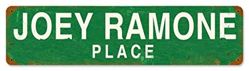SIGNCHAT Joey Ramone Place Vintage Retro Rustikal Metall Blechschild Pub Store Wanddeko Art Street Metallschild 40x10 cm von SIGNCHAT