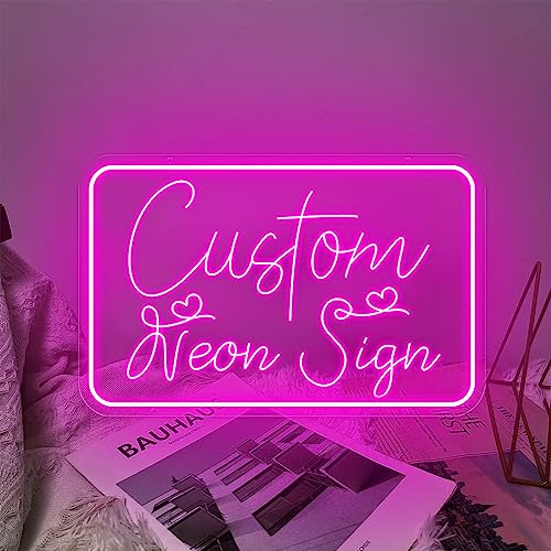 SIGNCLUBS Custom Neon Sign 3D Kunst Schnitzen Neon Schild Personalisiert für Wand Dekor Neon Schilder für Home Bar Party Dekoration Spiel Raum 20-50cm Led Leuchtschilder Geburtstag Geschenke(1-3Linie) von SIGNCLUBS