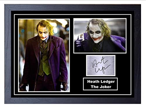 Heath Ledger The Joker Batman signiert/Autogrammdruck von SIGNED BY THE STARS
