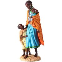 Signes Grimalt - African Figure African und Elephants Blue African Figur - 35x16x15cm - Azul von SIGNES GRIMALT