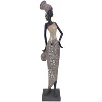 Signes Grimalt - Afrikanische Figurenfiguren Afrikanische Figur afrikanische und braune Elefanten 7x10x40cm 28742 - Marrón von SIGNES GRIMALT