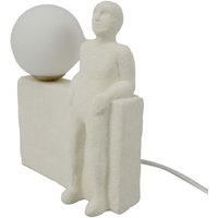 Böhmische Tischlampe mit menschlicher Figur, Dekoration aus weißem Porzellan, 19,5 cm von SIGNES GRIMALT
