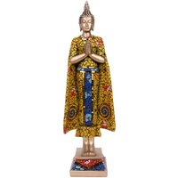 Signes Grimalt - Buddha Buddhas orangefarbene Buddha-Figur – 43 x 13 x 9 cm, hochwertiges Kunstharz - Naranja von SIGNES GRIMALT