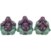 Buddha -Figurenfiguren Buddha -Figur sieht/höre 3 Einheiten Buddhas Blue 16x19x19cm 26628 - Azul - Signes Grimalt von SIGNES GRIMALT