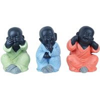 Signes Grimalt - Buddha -Figurenfiguren Buddha Set 3 Multicolor Buddhas 18x18x24cm 14531 - Multicolor von SIGNES GRIMALT