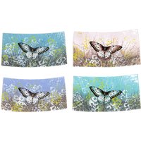 Signes Grimalt - Dekoration Dekoration Tablett Square Butterfly Plate 4U Multicolor -Tabletts 18x32x5cm 29704 - Multicolor von SIGNES GRIMALT