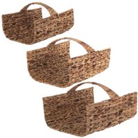 Signes Grimalt - Dekorationskorb Setzen Sie den Korb von 3 u braunen Körben 38x46x19cm 24499 - Marrón von SIGNES GRIMALT