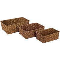 Signes Grimalt - Dekorationskorb Speicherkörbe 3 Einheiten Körbe Brown 9x15x24cm 27323 - Marrón von SIGNES GRIMALT