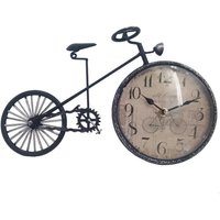 Dekorationsschule Vintage Bike Clock Schwarze Rock Uhren 21x5x35cm 26956 - Negro - Signes Grimalt von SIGNES GRIMALT