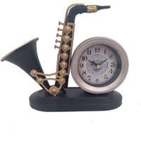 Dekorationsschule Vintage Saxofon Uhren Black Dumess Uhren 21x10x27cm 26983 - Negro - Signes Grimalt von SIGNES GRIMALT