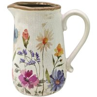 Dekorative Vase für Blumen, weiße Keramik, Vase im romantischen Stil für die Heimdekoration von SIGNES GRIMALT