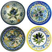 Dekorative Wanddekoration mit Olivenmotiv, ideal für Innen- und Außendekoration, 4er-Set von SIGNES GRIMALT