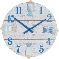 Dekorative Wanduhr im maritimen Stil für Zuhause, Fisch-Design, ideal für Wohnzimmer, Küche und Büro, 42 cm Dekorative Wanduhr im maritimen Stil für Zuhause, Fisch-Design, ideal für Wohnzimmer, Küche und Büro, 42 cm von SIGNES GRIMALT