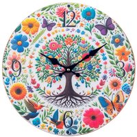 Dekorative Wanduhr mit Baum des Lebens, einzigartiges und elegantes Design, ideal für Geschenke und Heimdekoration von SIGNES GRIMALT