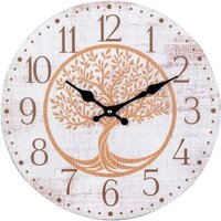 Dekorative Wanduhr mit Baum des Lebens, moderner und eleganter Stil, ideal für Geschenke und Heimdekoration von SIGNES GRIMALT