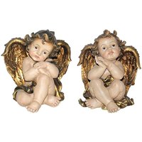 Dekorative Weihnachtsengelfigur, Kunstharz-Dekoration, ideal für Weihnachtsdekorationen, elegantes Design von SIGNES GRIMALT