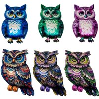 Eulen-Dekomagnete im 6er-Set – Magnetisches Ornament für Kühlschrank, Büro und Küche – Originelles und detailreiches Design Eulen-Dekomagnete im 6er-Set – Magnetisches Ornament für Kühlschrank, Büro und Küche – Originelles und detailreiches Design von SIGNES GRIMALT