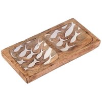 Signes Grimalt - Fach 2 Standorte Fischkisten und Tabletts Rechteckiges braunes Tablett – 3 x 21 x 10 cm von SIGNES GRIMALT