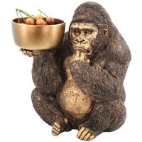 Signes Grimalt - Figur der Orangután -Figuren Orang -Utan -Figur mit goldener Tierplatte 27x32x36cm 27422 - Dorado von SIGNES GRIMALT