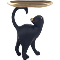 Signes Grimalt - Figuren Tablett Schwarze Tierschalenkatze 9x18x23cm 28785 - Negro von SIGNES GRIMALT