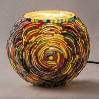 Gelbe Mosaik-Tischlampe aus Glas von SIGNES GRIMALT