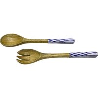 Gestreiftes Löffel- und Gabel-Set – nautische Küchenutensilien für das Esszimmer, ideal für Dekoration und Geschenke von SIGNES GRIMALT