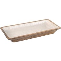 Große Tablettboxen und Tabletts Rechteckiges weißes Geschirrtablett – 5 x 38 x 18 cm - Signes Grimalt von SIGNES GRIMALT