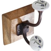 Kleiderbügel aus Holz mit Olivenknopf zur Wanddekoration, ideal zum Organisieren und Verschönern Ihres Zuhauses Kleiderbügel aus Holz mit Olivenknopf zur Wanddekoration, ideal zum Organisieren und Verschönern Ihres Zuhauses von SIGNES GRIMALT