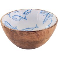 Signes Grimalt - Kleine nautische dekorative Fischschale aus blauem Holz aus der Sailor-Kollektion von SIGNES GRIMALT
