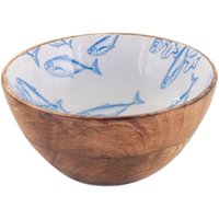 Signes Grimalt - Kleine nautische dekorative Fischschale aus blauem Holz aus der Sailor-Kollektion von SIGNES GRIMALT
