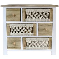 Signes Grimalt - Kommode mit 6 Holzschubladen zur Aufbewahrung in Braun Signes Grimalt - Kommode mit 6 Holzschubladen zur Aufbewahrung in Braun von SIGNES GRIMALT