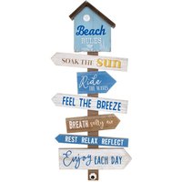 Marine Figur Wall Adorno Wand Adgane Beach Blue Holzplatten 6x35x83cm 26498 - Azul - Signes Grimalt von SIGNES GRIMALT