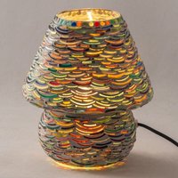 Mehrfarbige Tischlampe im Pilz-Stil im Mosaik-Design von SIGNES GRIMALT