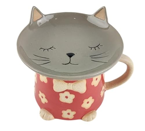 SIGNES GRIMALT Katzentasse aus Keramik mit Teller - 14 x 13 x 11 cm SIGNES GRIMALT Katzentasse aus Keramik mit Teller - 14 x 13 x 11 cm von SIGNES GRIMALT